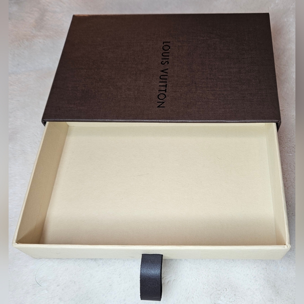 Louis Vuitton Card Holder Key Pouch Coin Purse Jewelry Brown Drawer Gift Box